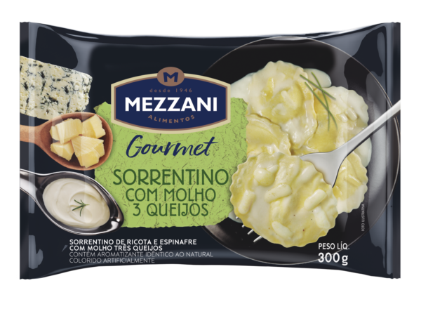 Mezzani Gourmet Sorrentino com Molho 3 Queijos 300g