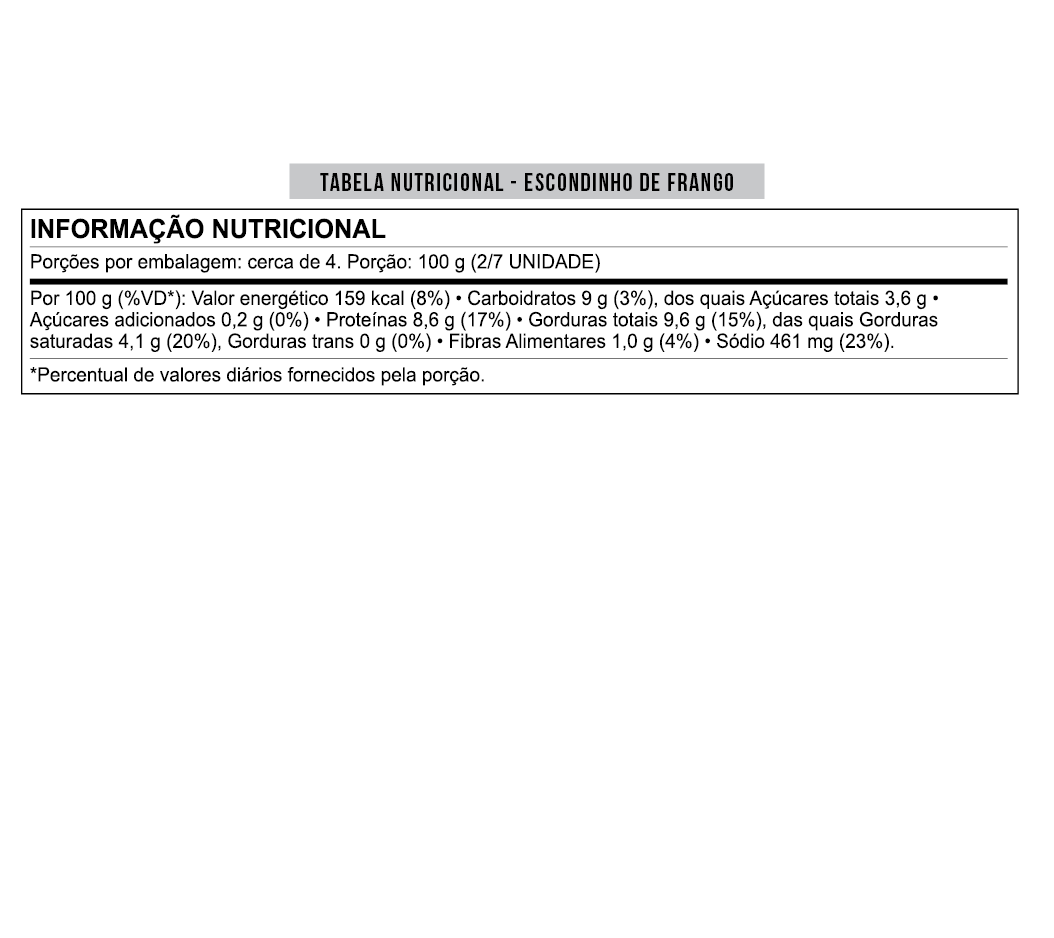 Escondidinho de Frango com Requeijão 350g - Mezzani