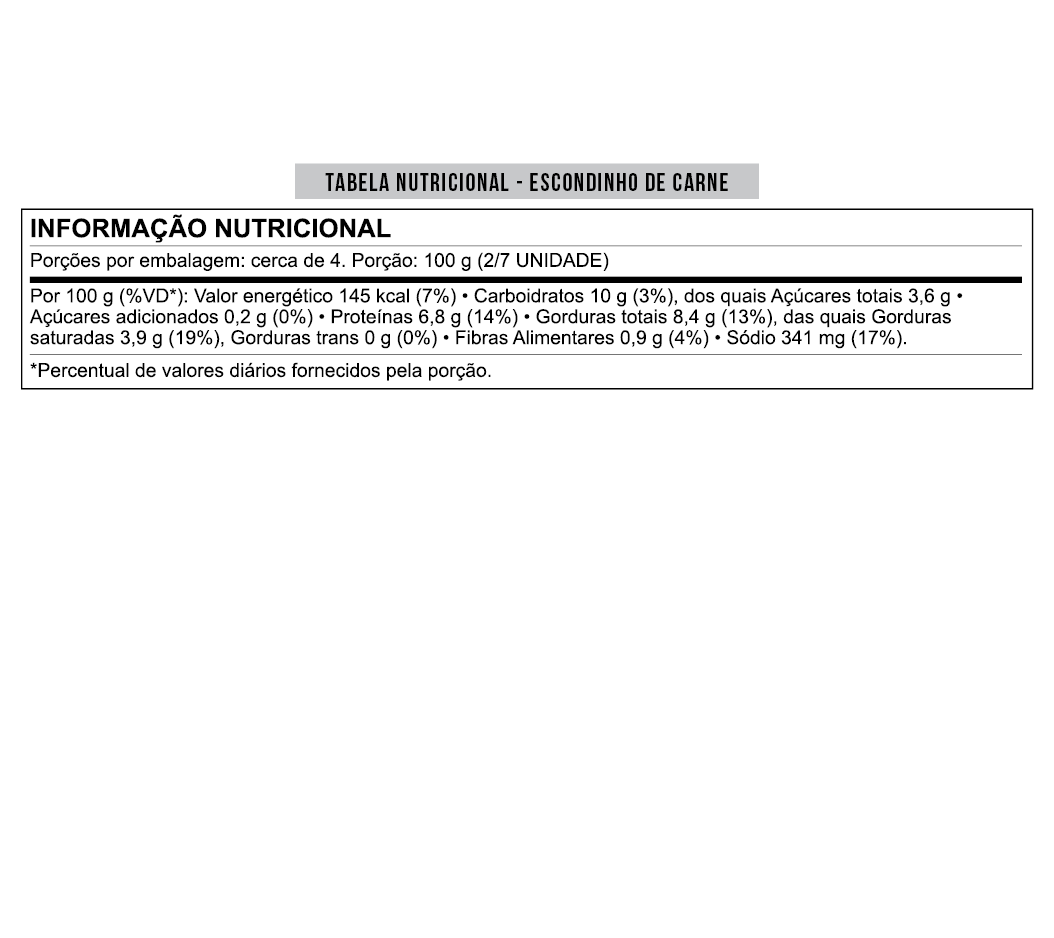 Escondidinho de Carne com Requeijão 350g - Mezzani