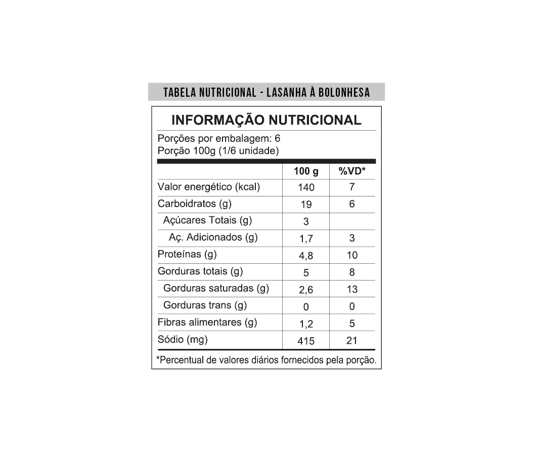 Lasanha à Bolonhesa 600g - Mezzani