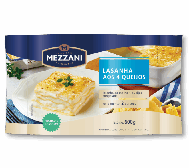Lasaña 4 Quesos 600g