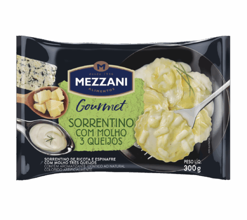 Sorrentino com Molho 3 Queijos 300g - Mezzani Sorrentino com Molho 3 Queijos 300g - Mezzani