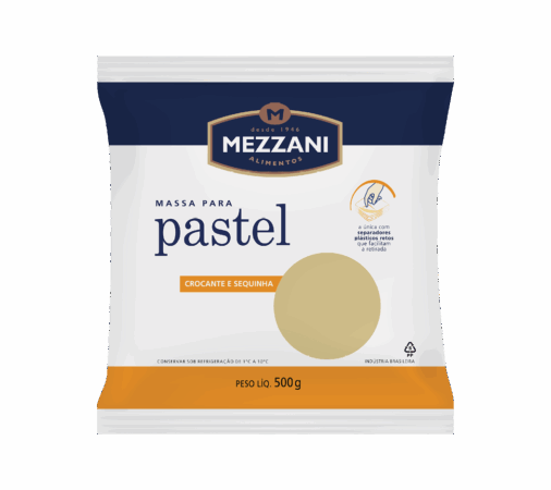 Pastel Discão 500g - Mezzani Pastel Discão 500g - Mezzani